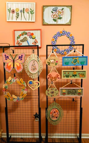 Customer photo review of Unfinished Wood Etched Tortoise Shape | Paint By Line Crafts | up to 30" DIY