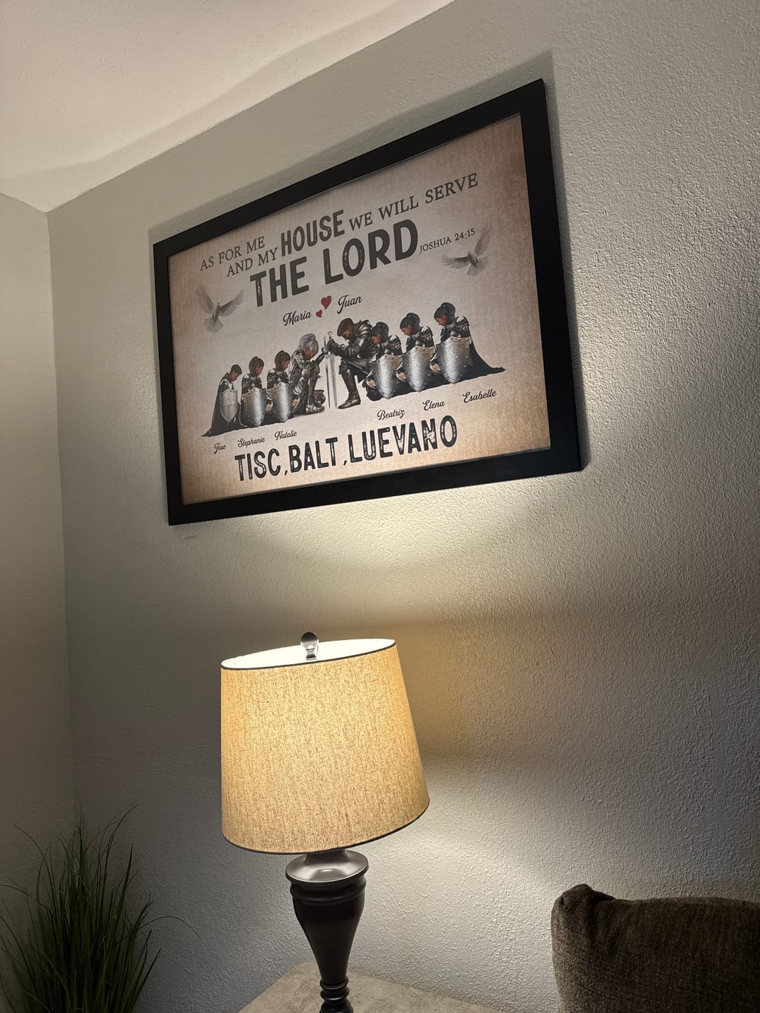 Customer photo review of Poster Jesus Lion And Lamb Proverbs 3:5-6 Trust In The Lord With All Your Heart Christian