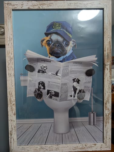 Customer photo review of Personalized Poster With Dog or Cat - Important Meeting