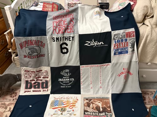 Customer photo review of Classic T-Shirt Blanket