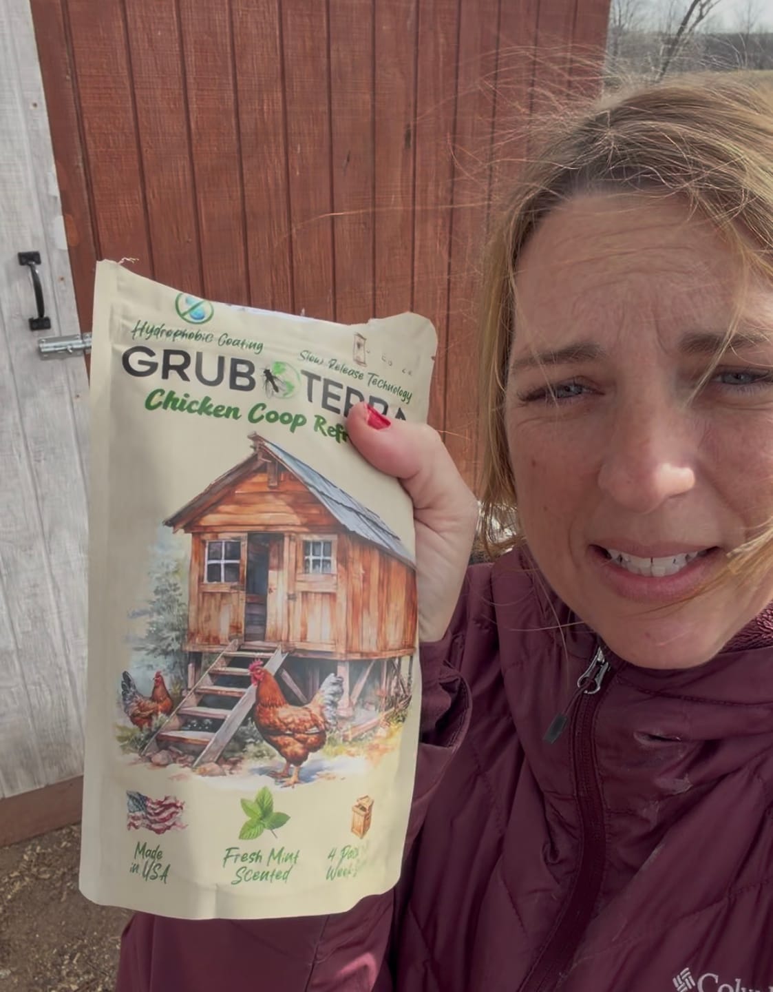 Customer photo review of GrubTerra Coop Refresher. Keeps The Coop Smelling Fresh For Longer!