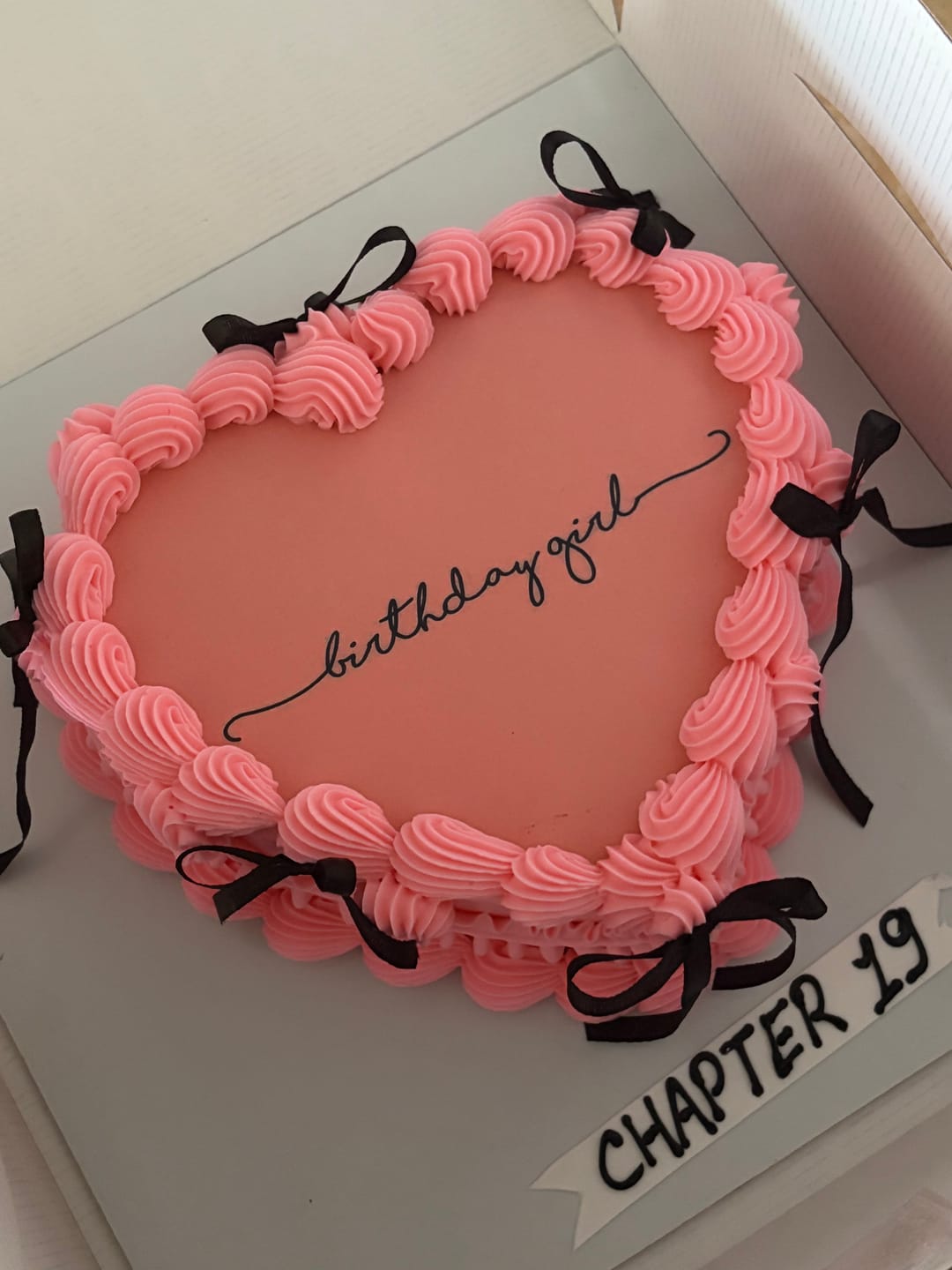 Customer photo review of Heart Shape Ribbon Cake