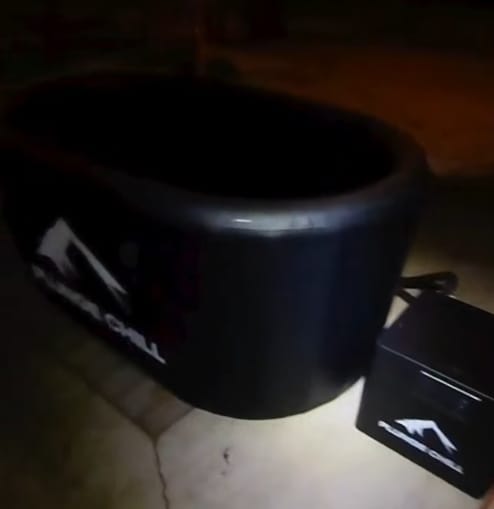 Customer photo review of Cold Plunge Chiller + Pro Tub