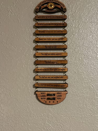 Customer photo review of NEW* Ten Commandments from the Holy Land Wall Hanging