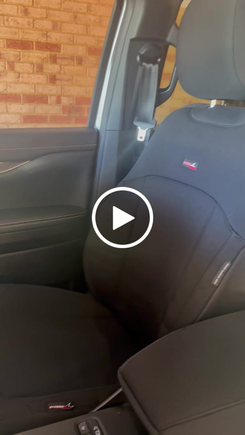 Customer video review of Sharkskin PLUS Neoprene Seat Covers for Ford RANGER NEXT-GEN XLT