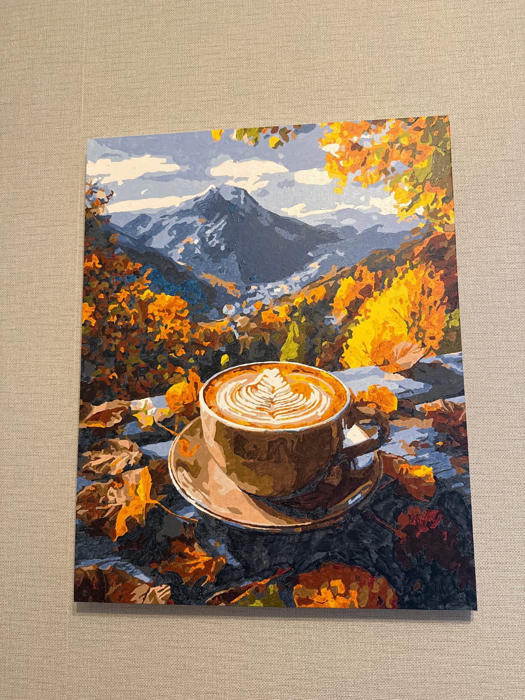 Customer photo review of Malen nach Zahlen - Kaffee in den Alpen