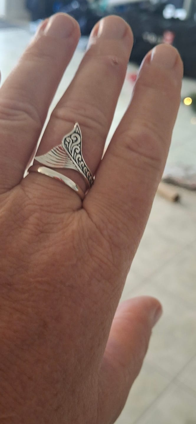 Customer photo review of Bohemian Whale Tail Ring