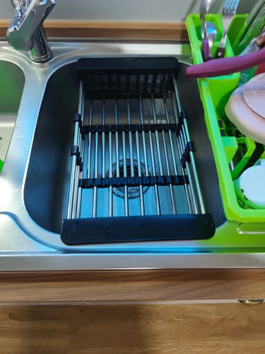 Customer photo review of Escurridor De Platos Ajustable Para Cocina NEGRO