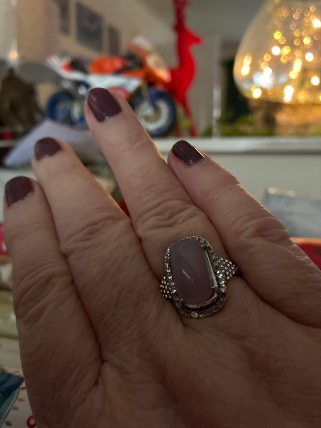 Customer photo review of Fashion Taro Crystal Amethyst Ring