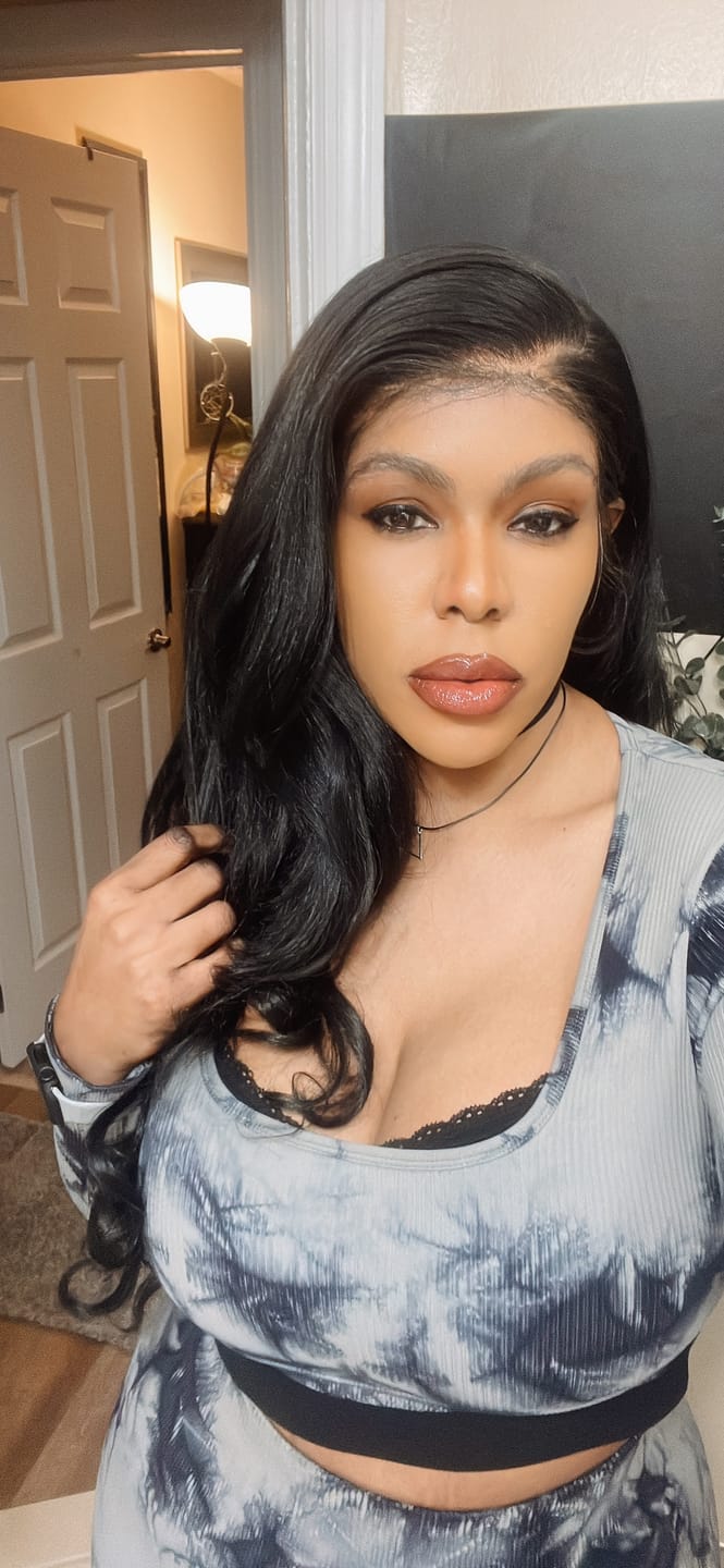 Customer photo review of Sensationnel Bare Lace Glueless Human Hair Blend 100% Full Lace Wig - FULL LACE UNIT 4