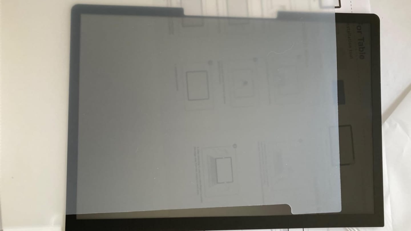 Customer photo review of Removable Computer Monitor Privacy Screen Filter - for 16:9 Aspect Ratio
