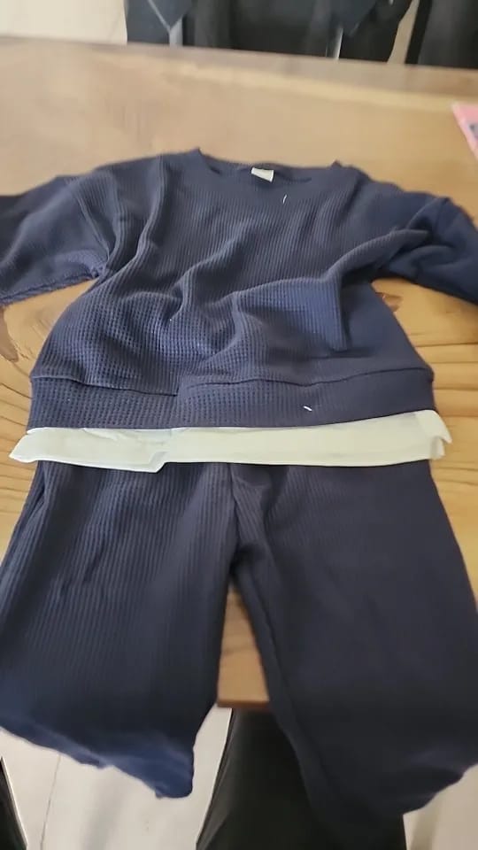 Customer photo review of Solid Waffle Jogger Set