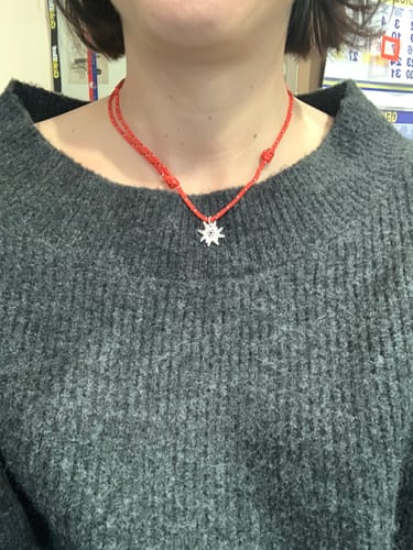 Recensione con foto di un cliente su Collana Stella Alpina d’Inverno – Pendente in Argento 925