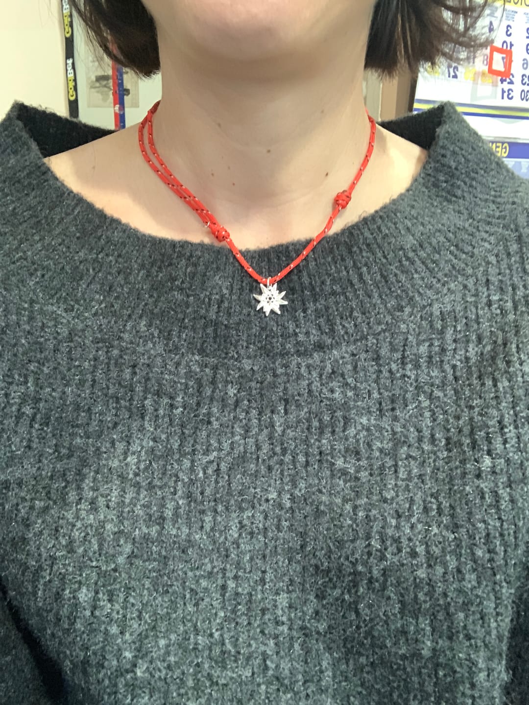 Customer photo review of Collana Stella Alpina d’Inverno – Pendente in Argento 925