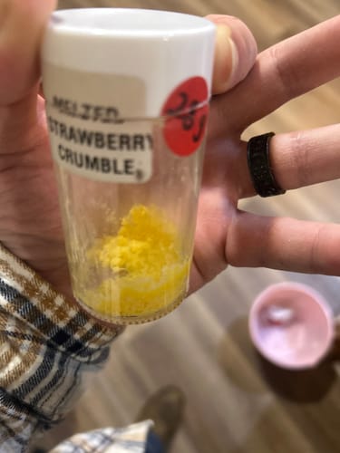 Customer photo review of Melted Strawberry Crumble