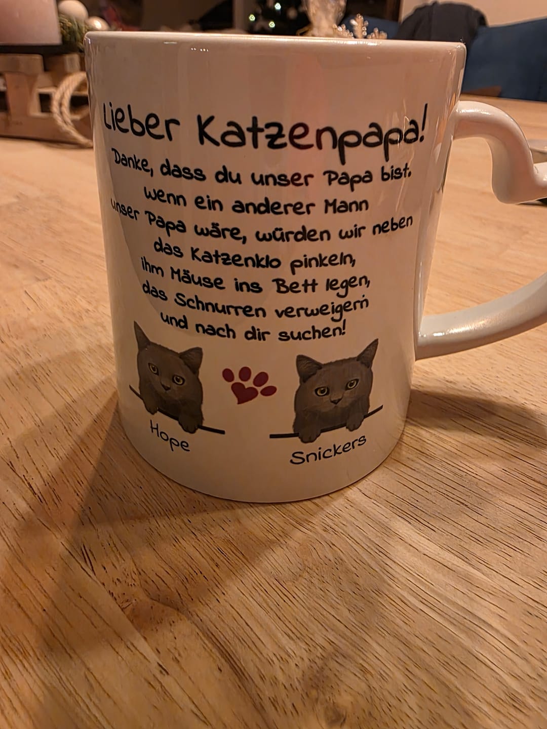 Customer photo review of Liebe Katzenmama/ Lieber Katzenpapa - Individuelle Tasse
