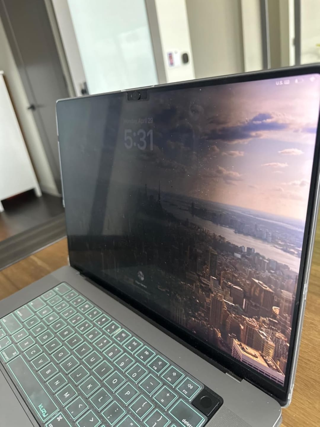 Customer photo review of Removable Computer Monitor Privacy Screen Filter - for 16:9 Aspect Ratio