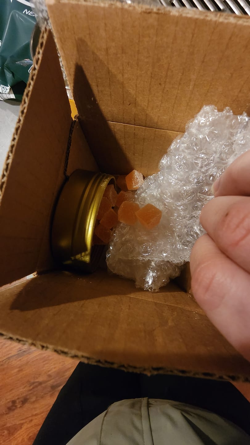 Customer photo review of "Just Peachy" CBD Gummies