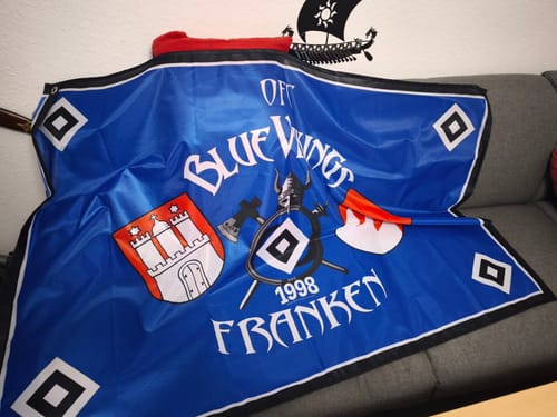 Customer photo review of Fahne inkl. Druck