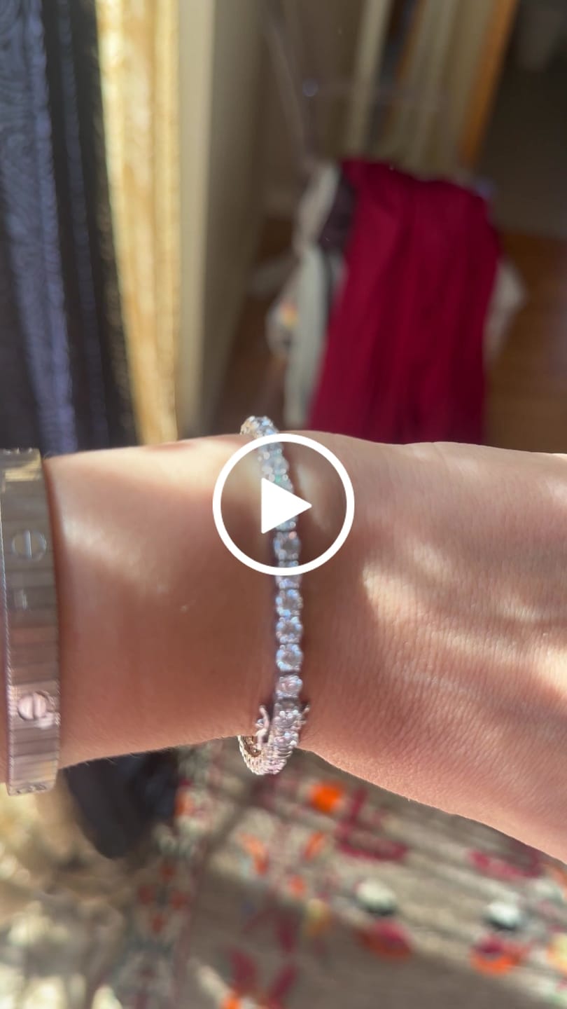 Customer video review of 4MM MOISSANITE TENNIS BRACELET - D COLOR - VVS1