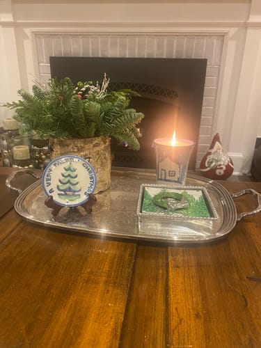 Customer photo review of Blue Spruce and Myrrh Candle