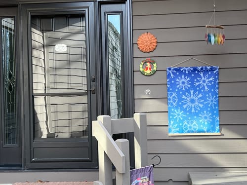 Customer photo review of Subtle F*ck Trump Snowflakes Garden Flag