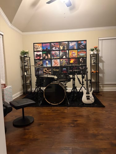Customer photo review of 12" Vinyl Record Display Frame - LP Wall Storage