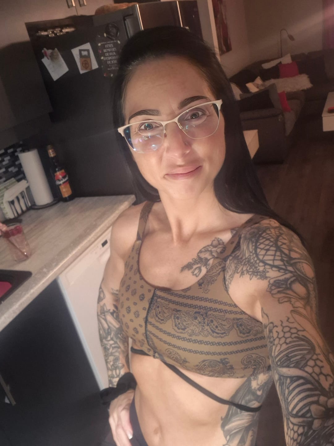 Customer photo review of Camouflage sports bra