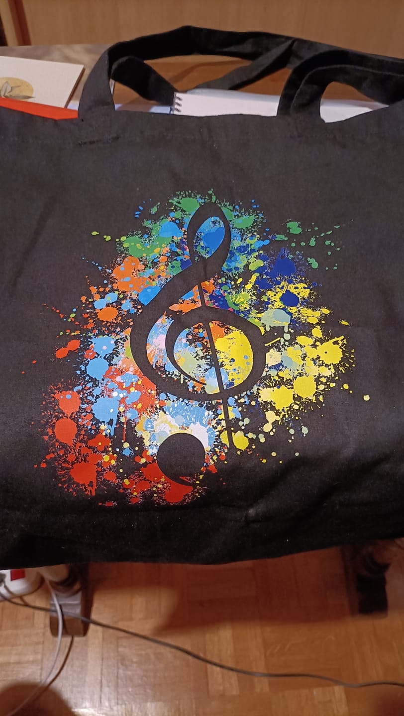 Customer photo review of Clé de Sol Design Splash – Sac à musique