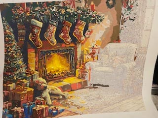 Customer photo review of Christmas Fireplace
