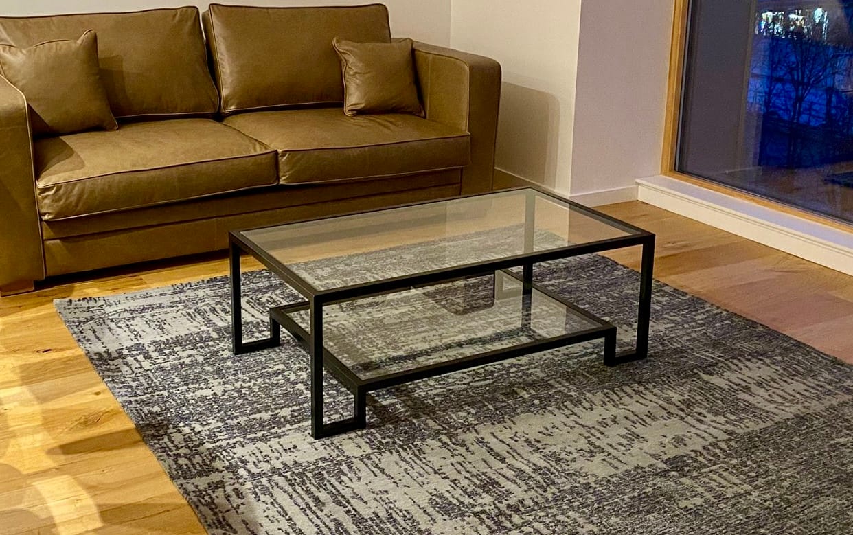 Customer photo review of Hudson Glass Metal Coffee Table - Black