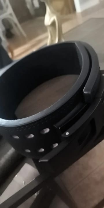 Customer photo review of Leather Lever Belt