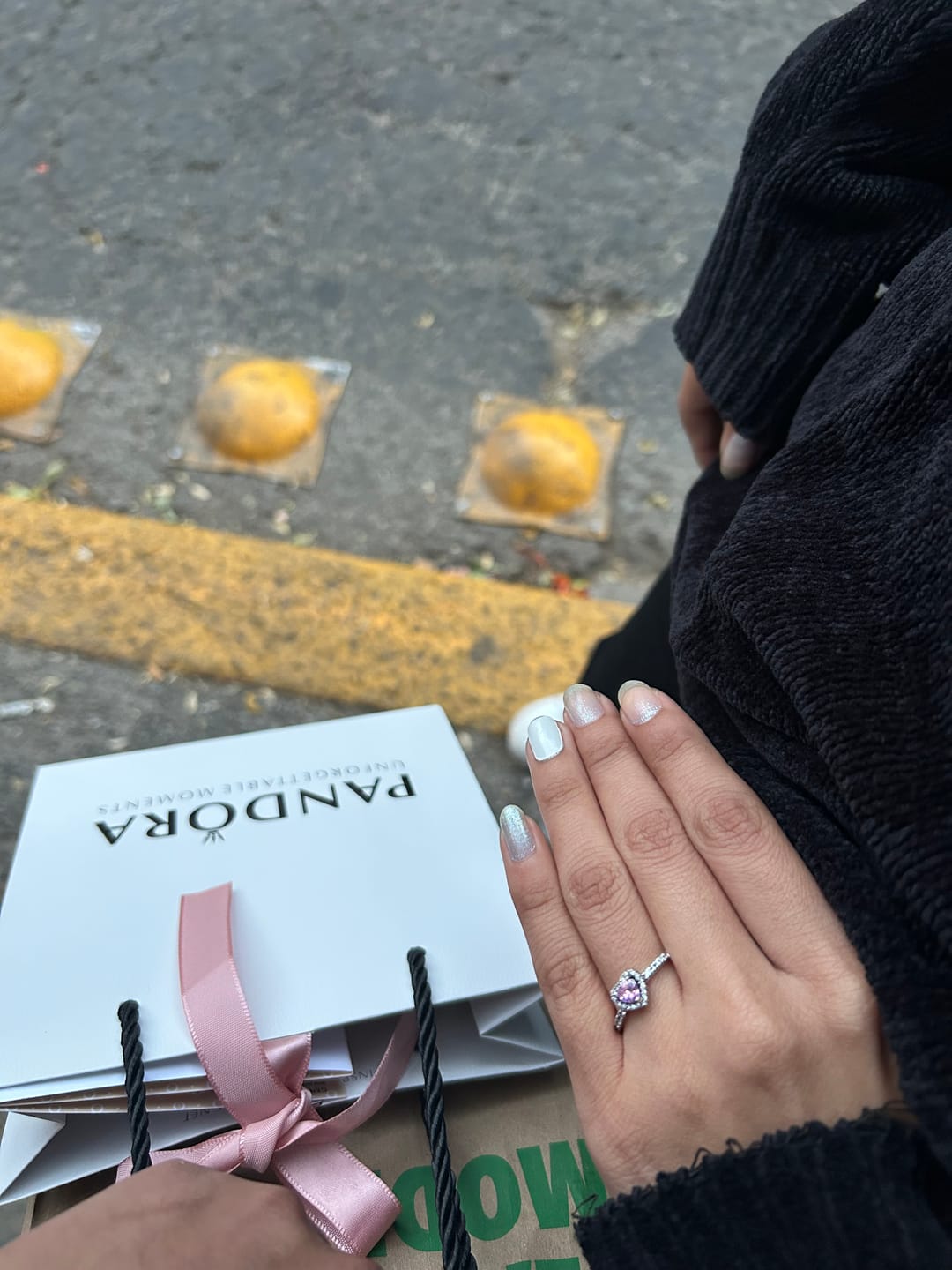 Customer photo review of ANILLO PROMESA CORAZON ELEVADO ROSA PLATA .925 + KIT DE REGALO