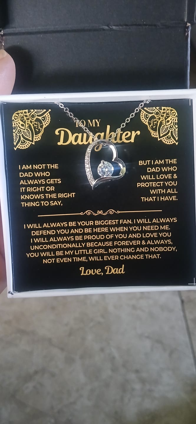 Customer photo review of You will always be my little girl - Necklace for Daughter from Dad
