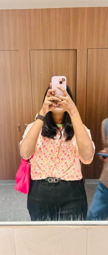 Customer photo review of Cherry Blossom Babe Oversize Crop Tee
