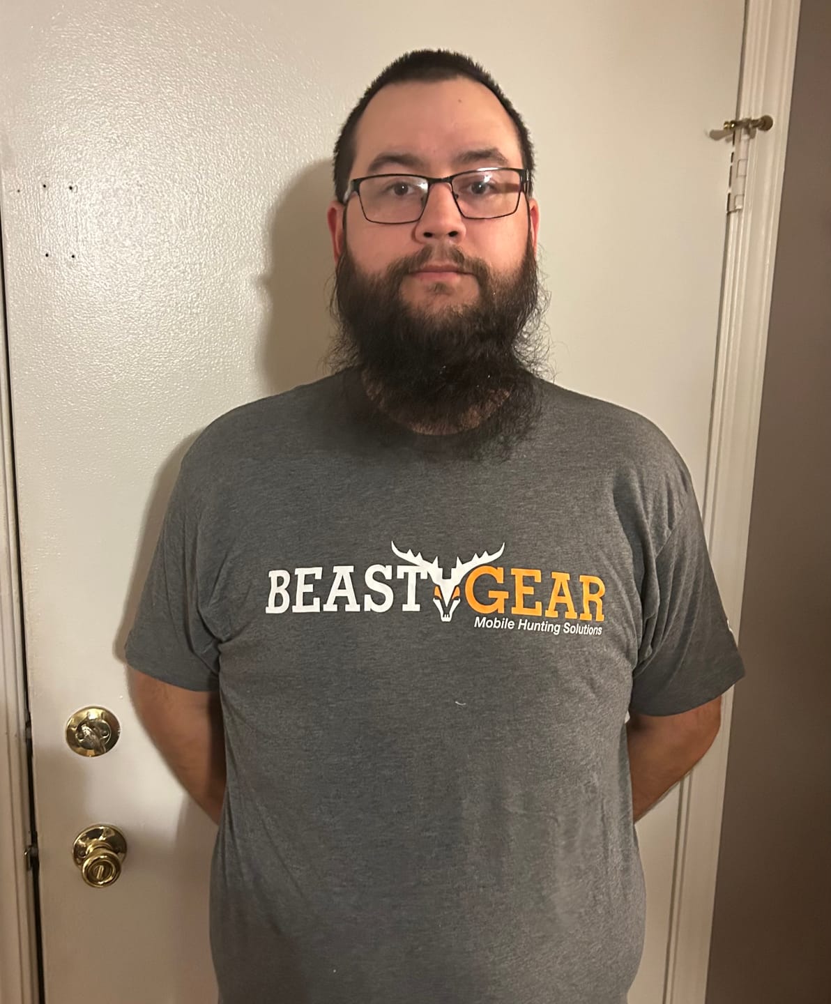 Customer photo review of BEAST GEAR GREY SHIRT