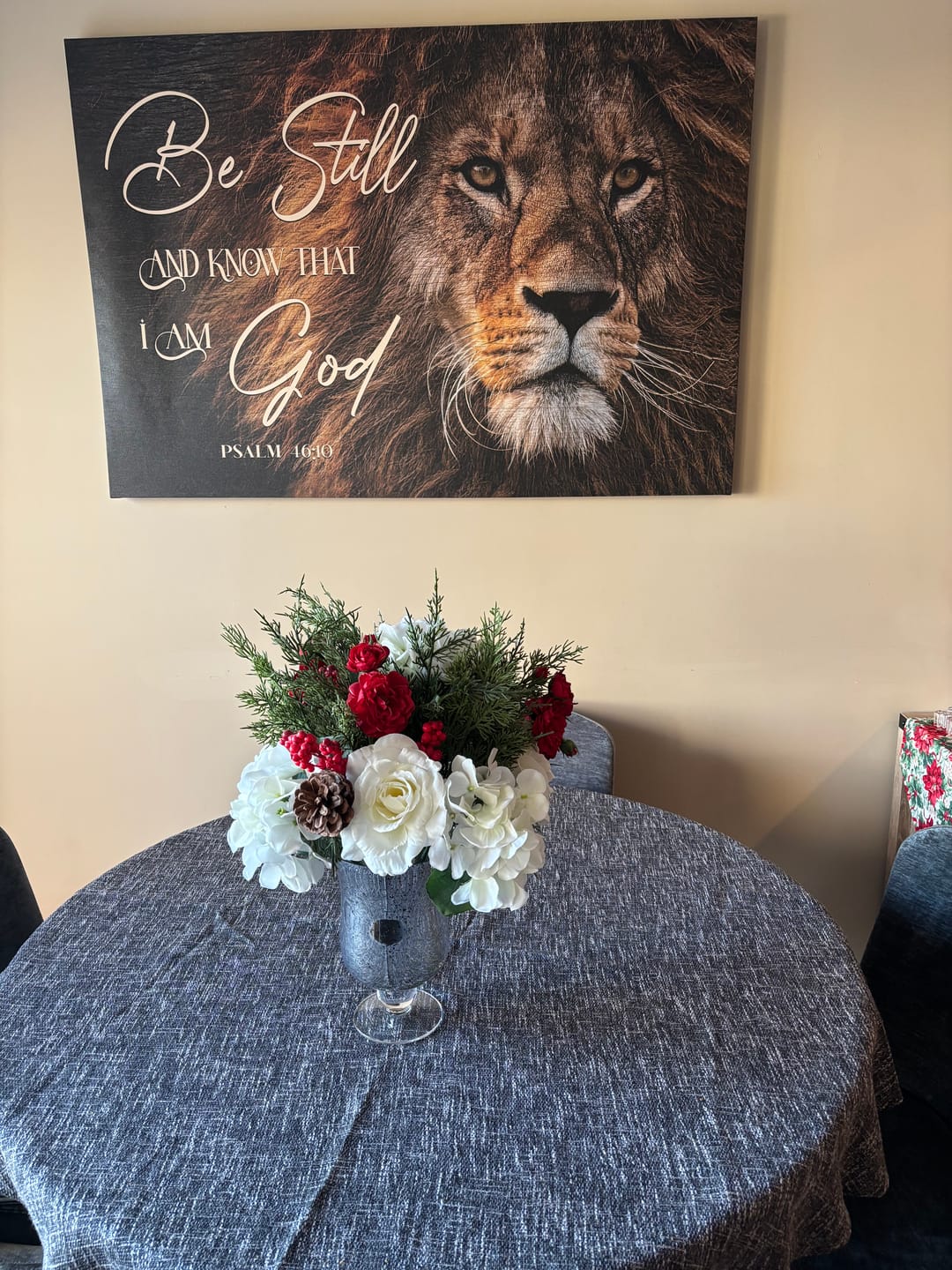 Customer photo review of Be Still And Know That I Am God, Lion Of Judah, Christian Wall Art Canvas