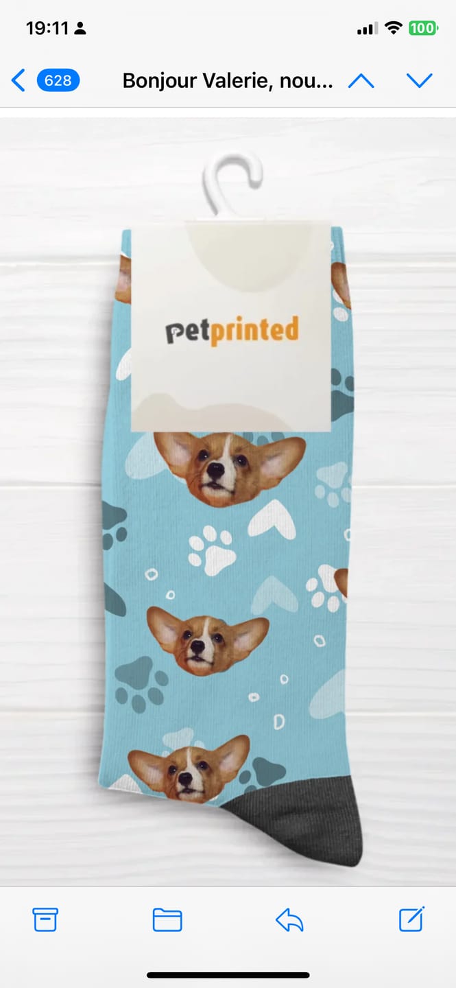 Customer photo review of Votre photo - Chaussettes personnalisées