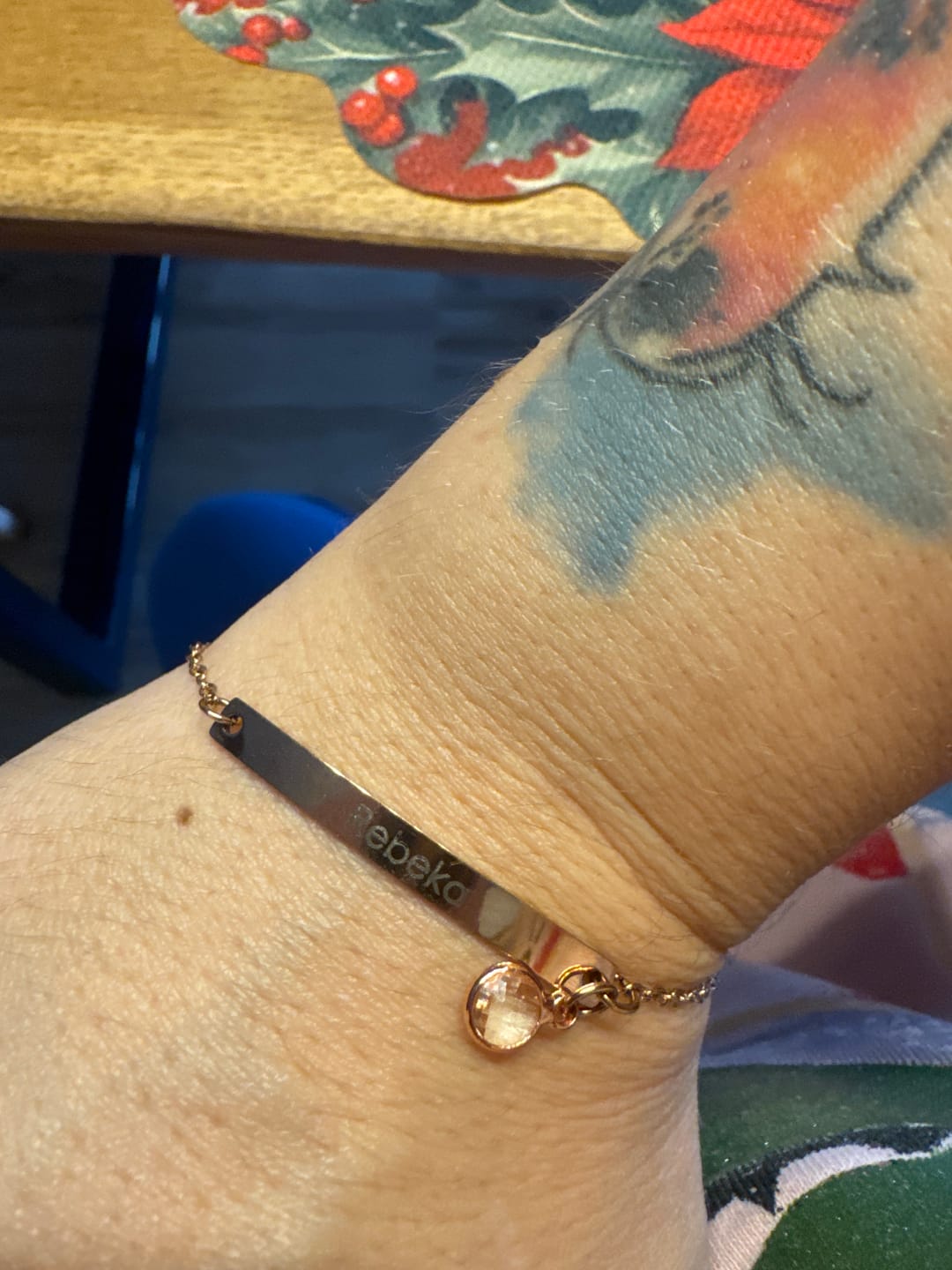 Customer photo review of Bracelet: Name Birthstone