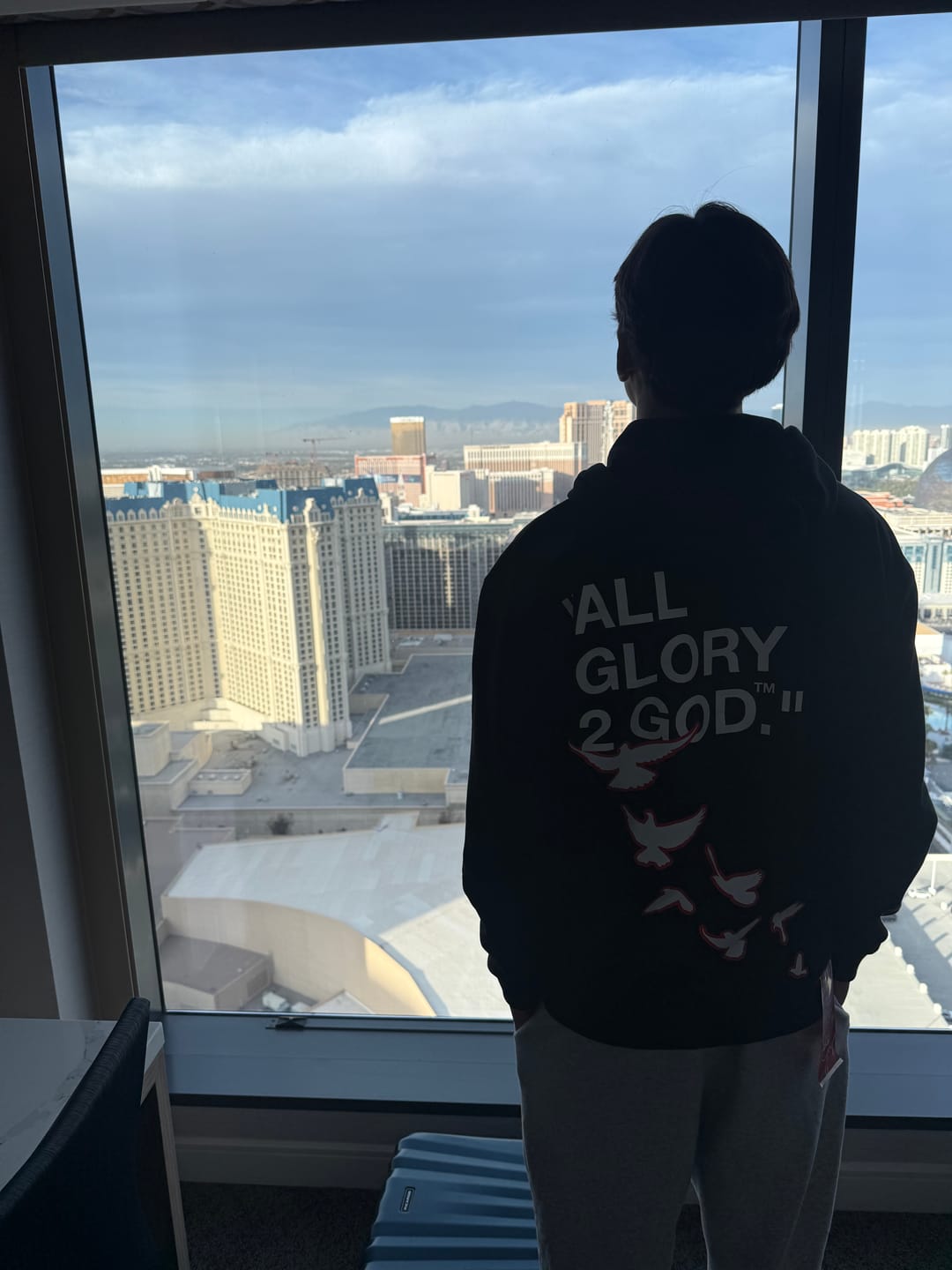 Customer photo review of All Glory To God "Flocka Doves" Hoodie 'Bred'