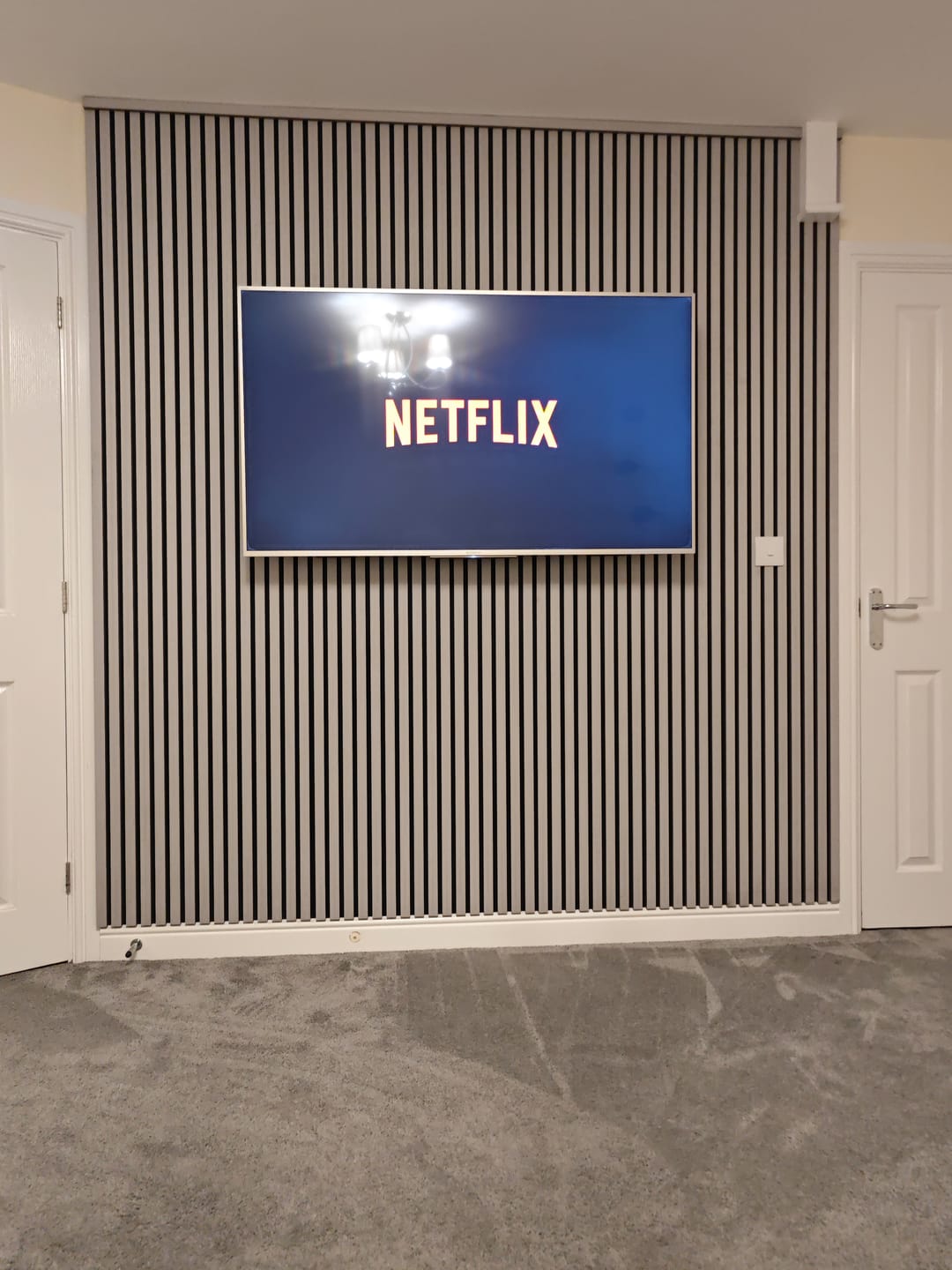 Customer photo review of Acoustic Slat Wall Panel - Grey Oak