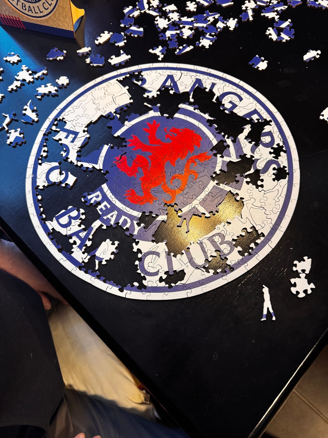 Customer photo review of Glasgow Rangers FC® Logo - Wooden Puzzle
