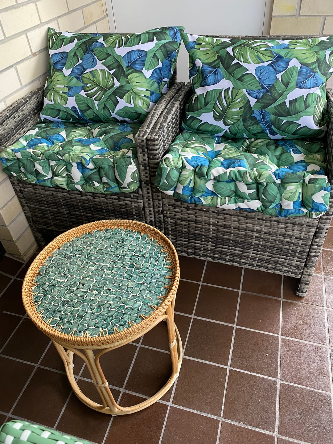 Customer photo review of Sirena Rattan Table