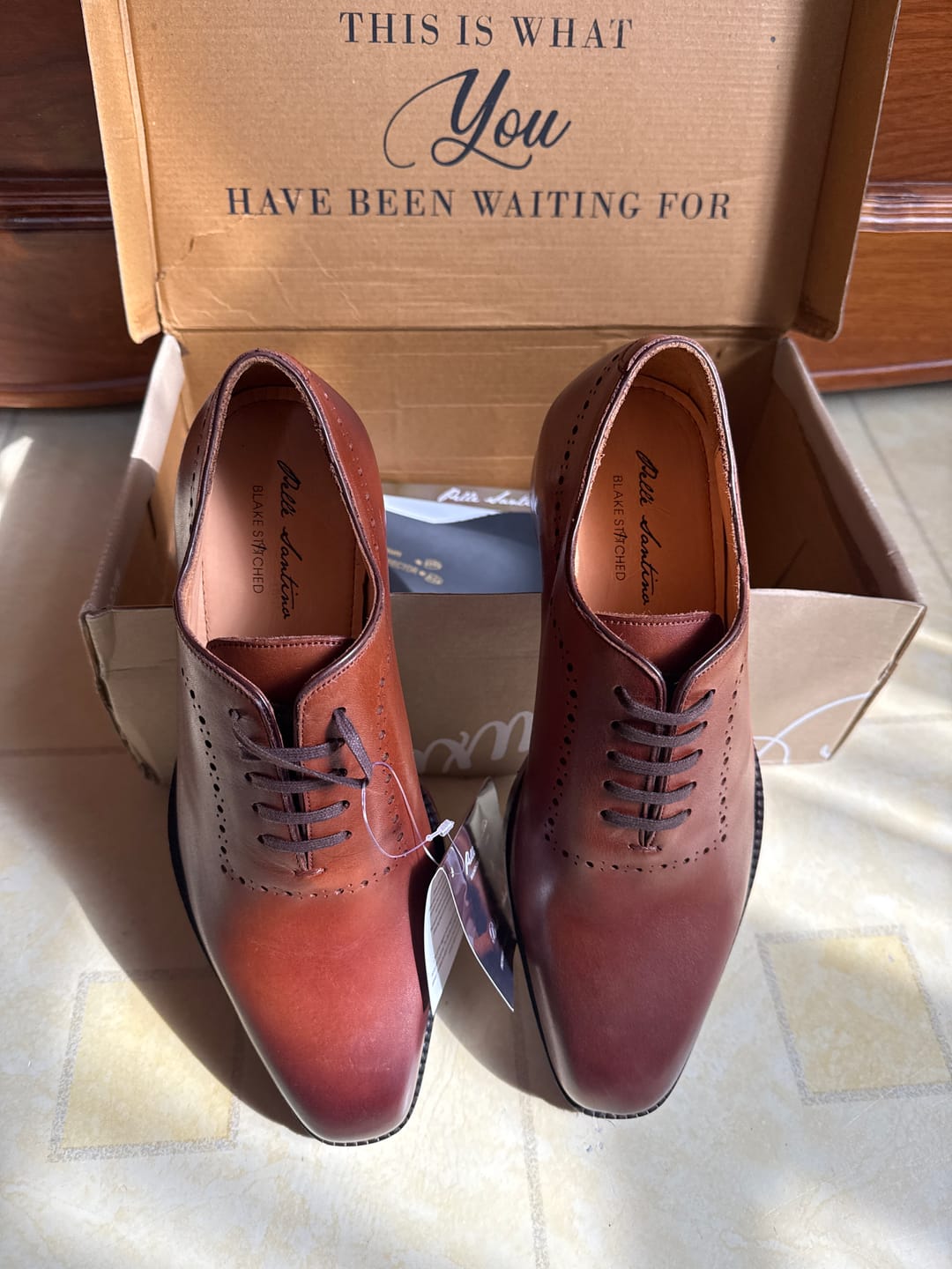 Customer photo review of Wholecut Oxfords - Brown