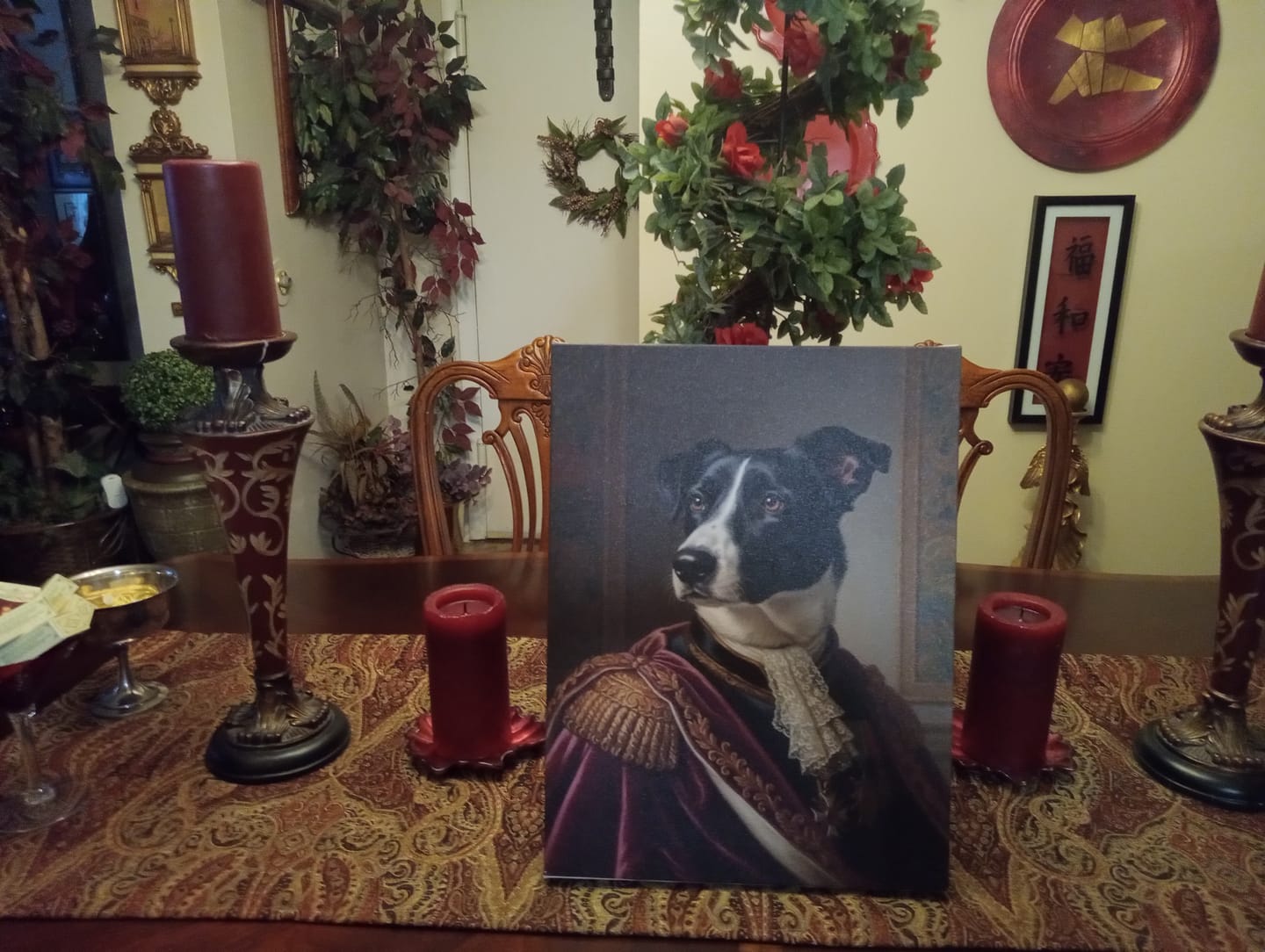 Customer photo review of Totally Custom Pet Portrait Canvas