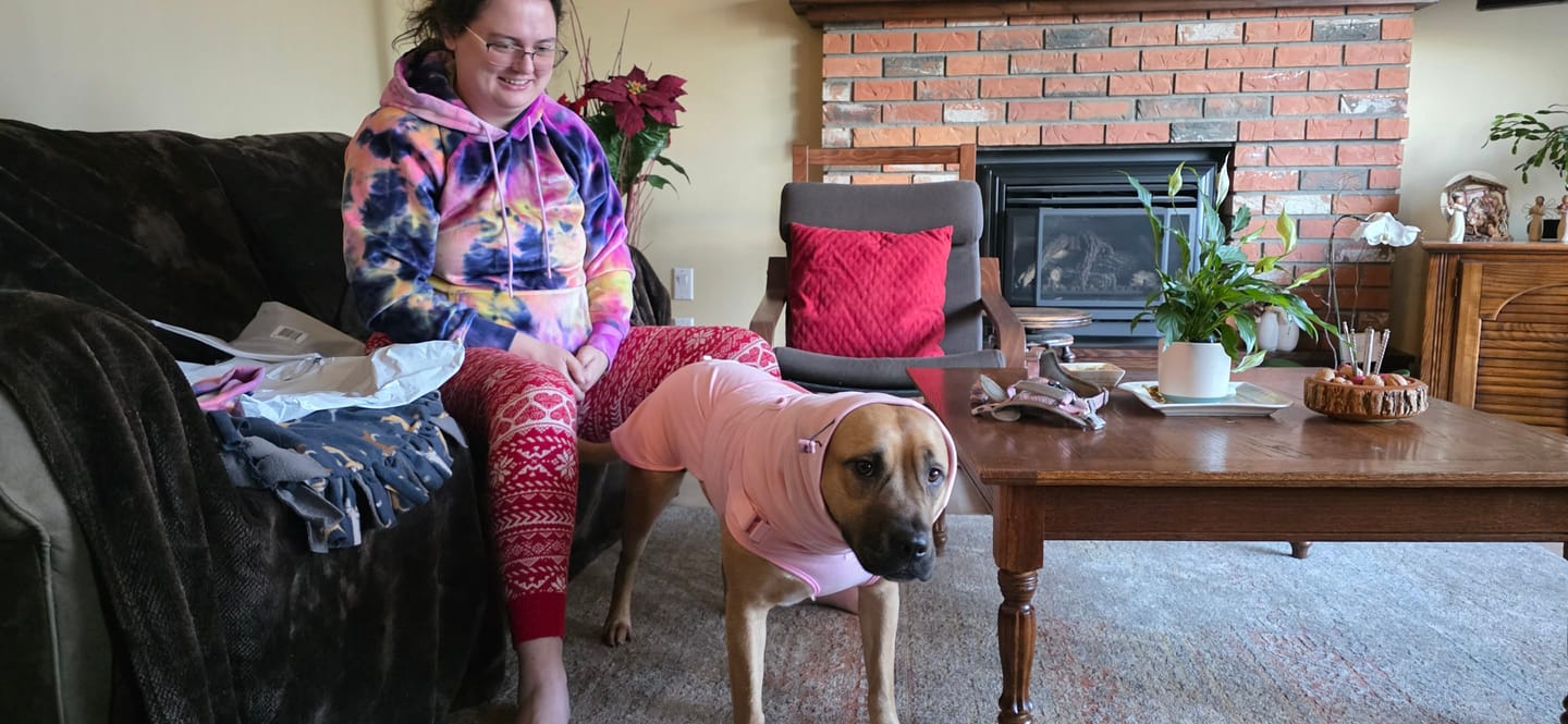 Customer photo review of Anxiety Calming Suit
