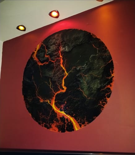 Customer photo review of Lava - Rounded Glass Wall Art