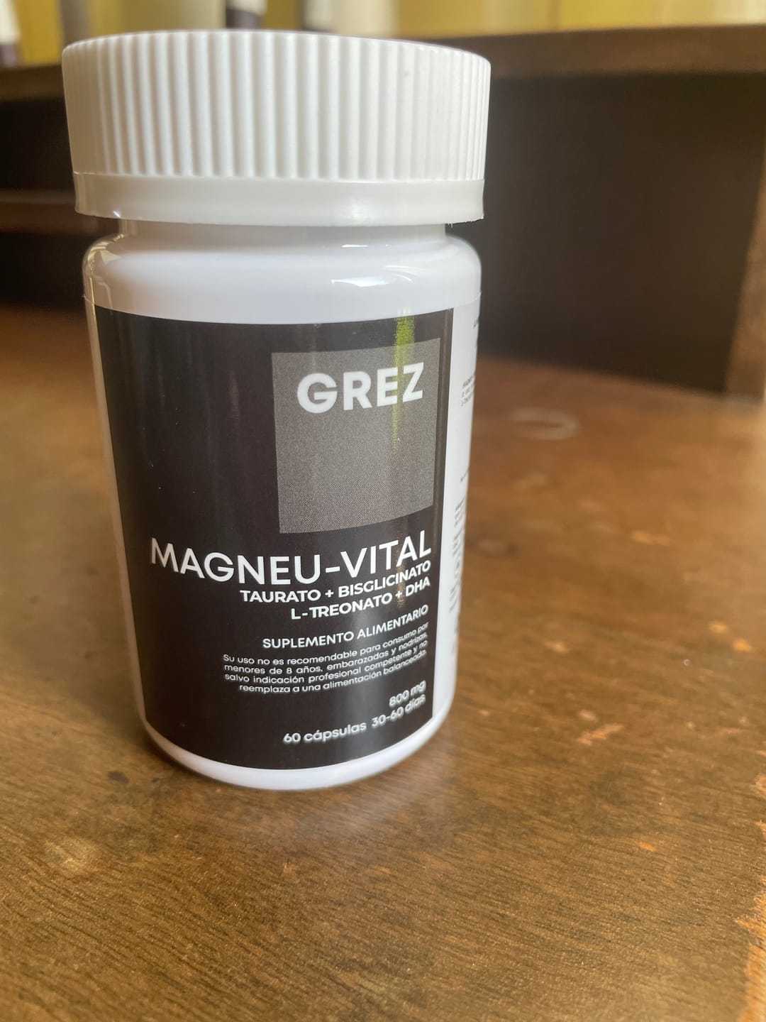 Customer photo review of MAGNEU-VITAL 800mg - Magnesios quelados Taurato / Bisglicinato / L-treonato