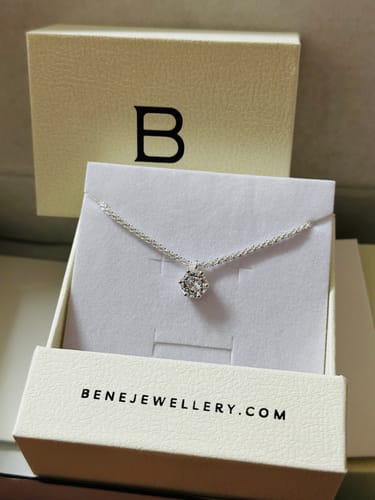 Customer photo review of Grace Solitaire Necklace