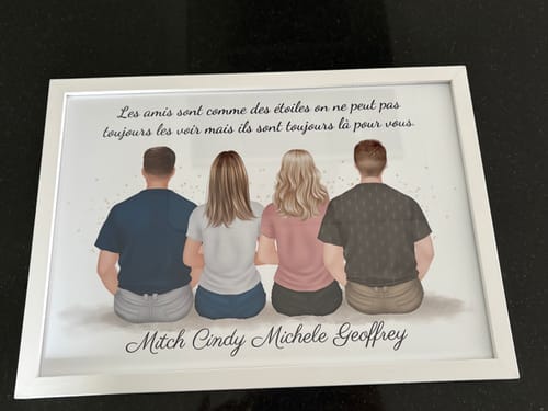 Customer photo review of Affiche Personnalisée - Groupe Amis - Homme et Femme